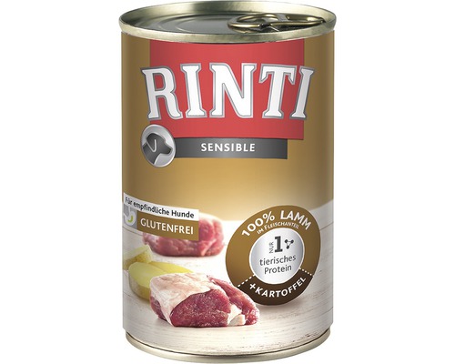 Nourriture humide RINTI pour chien Viande seule Cheval pur 1 lot 400 g