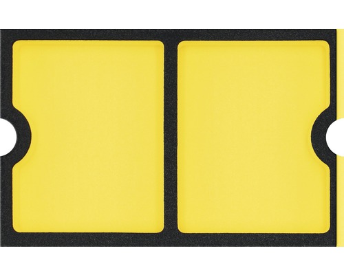 WGB Plateau mousse 2 compartiments à petites pièces taille M 268 x 38 x 171 mm noir/jaune 2 pièces
