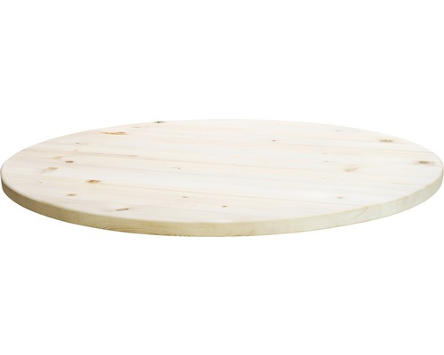 Plateau de table épicéa A épaisseur 28 mm Ø 600 mm Plateau de table rond en épicéa