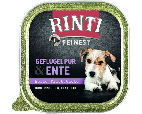 Hundefutter nass RINTI Feinest Geflügel & Ente 150 g