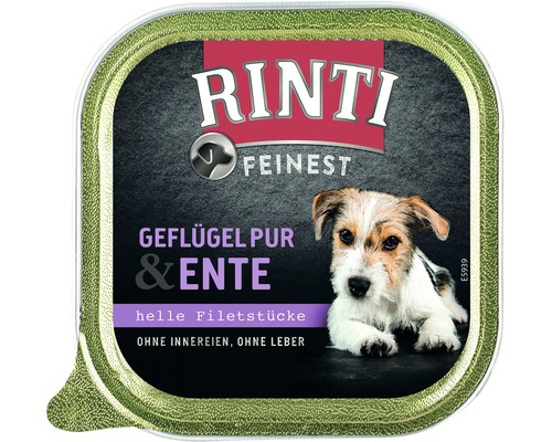 Nourriture humide RINTI pour chiens Raffinée Volaille & Canard 150 g