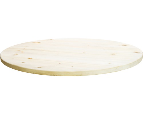 Plateau de table d'épicéa lamellé-collé rond, 800 mm de diamètre