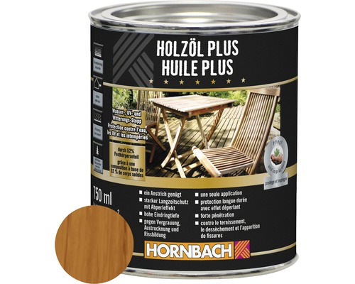 HORNBACH Holzöl Plus teak 750 ml