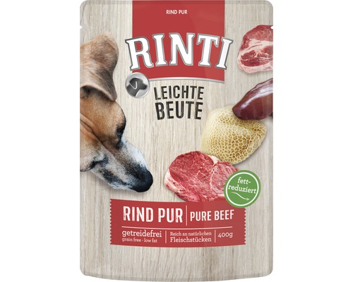 Nourriture pour chiens humide RINTI sachet léger boeuf 400 g