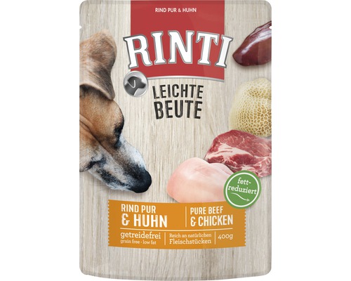 Nourriture humide RINTI pour chiens Viande seule Cheval pur 1 lot 400 g