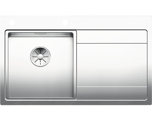 Évier Blanco DIVON II 45 S-IF lxp 860x510 mm acier inoxydable satiné 521657 Évier en acier inoxydable avec égouttoir