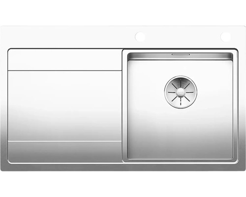 Évier Blanco DIVON II 45 S-IF lxp 860x510 mm acier inoxydable satiné 521658 Évier en acier inoxydable avec égouttoir et bac