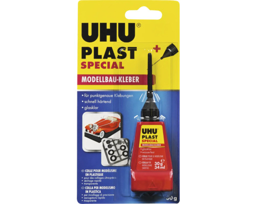 Colle pour plastique UHU plast spécial 30 g UHU Plast Special Colle pour modélisme en emballage