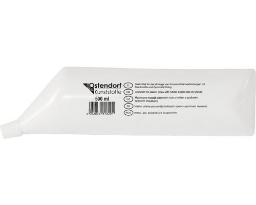 Tube de lubrifiant pour raccords de tuyaux en plastique 500 ml
