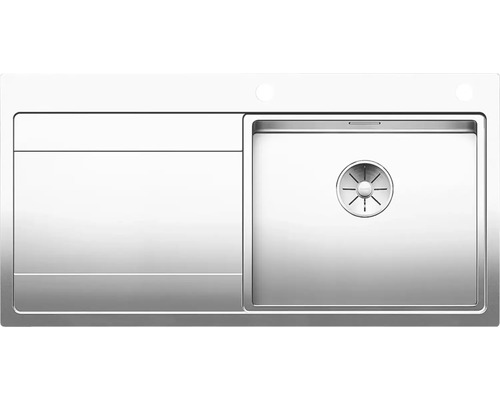 Évier Blanco DIVON II 5 S-IF lxp 1000x510 mm acier inoxydable satiné 521660 Évier en acier inoxydable avec égouttoir