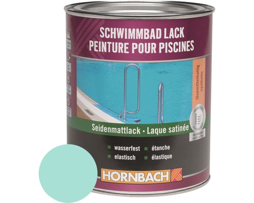 Laque pour piscines mat satiné vert émeraude 750 ml Boîte de laque pour piscine avec exemple de couleur, satinée, résistante à l''eau et élastique