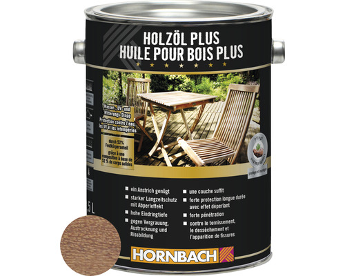 HORNBACH Holzöl Plus bangkirai 2,5 l