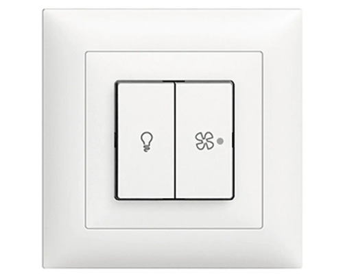 Interrupteur pour éclairage et ventilateur Edizio Due SCH0/3 1P blanc