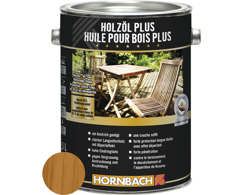 HORNBACH Holzöl Plus teak 2,5 l