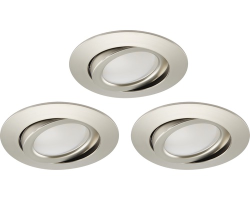 Drei runde, schwenkbare LED Einbauspots