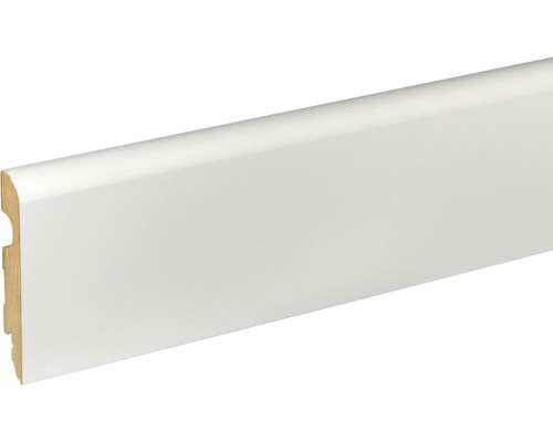 Plinthe MDF blanc apprêté 89x14.5x2400 mm