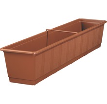Jardinière Geli Standard, plastique, 80x17x14 cm, terre cuite