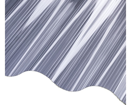 Plaque ondulée en polycarbonate Sinus 76/18 rainuré anthracite 2000x900 mm