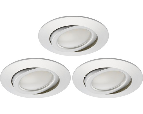 Drei runde Deckeneinbaustrahler