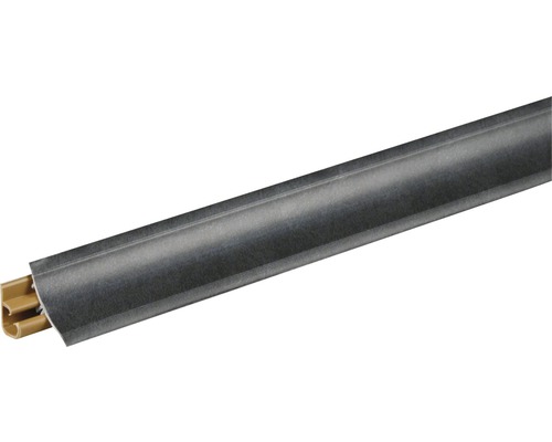 Profilé de finition mural Oxid 34321 longueur: 3000 mm Plinthe avec conduit de câbles