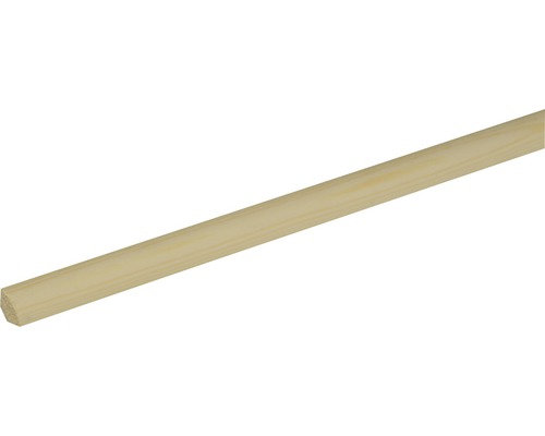 Baguette en quart-de-rond Konsta pin brut 12x12x2400 mm Tige ronde en bois