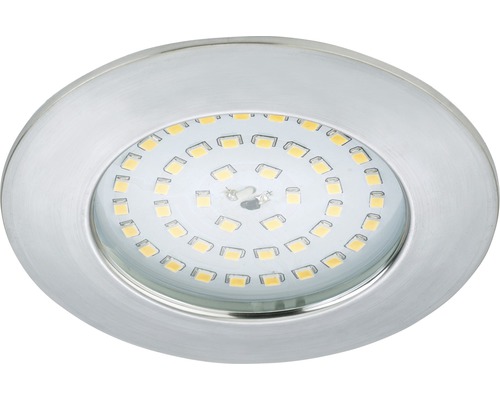Éclairage à LED à encastrer alu avec ampoule 1 000 lm 3 000 K blanc chaud Ø 85 mm rond plastique IP44