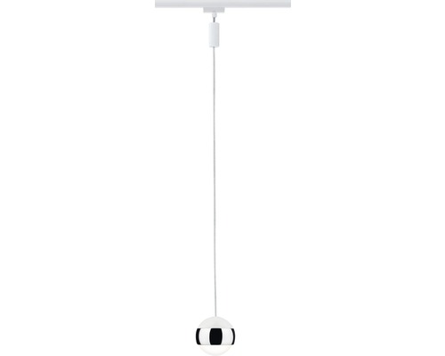 Paulmann URail LED Pendel 1x6W 338 lm 2700 K warmweiss Capsule II weiss 230V Pendelleuchte mit kugelförmigem Lampenschirm