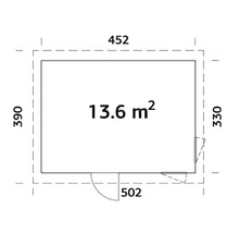 Plan avec dimensions et indication de la surface
