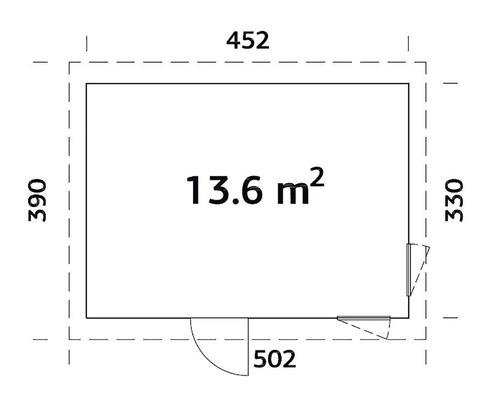 Plan avec dimensions et indication de la surface