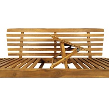 Gartensonnenliege aus Holz mit verstellbarem Fussteil