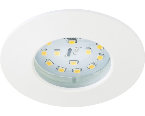 Spot LED encastrable avec cadre rond blanc