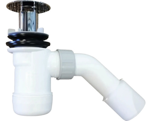 Siphon aus Kunststoff mit Stopfen