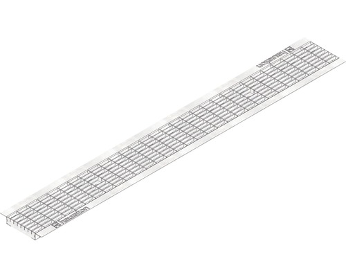 Grille caillebotis Hauraton Faserfix/RecyfixStandard 100 maillage 30/10 zingué 1000x137x5 mm