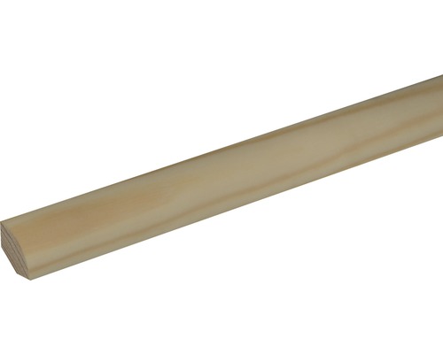Baguette en quart-de-rond Konsta pin brut 22x22x2000 mm Baguette en bois d''épicéa