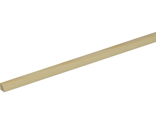 Baguette en quart-de-rond Konsta pin brut 10x10x900 mm Baguette en bois d''épicéa