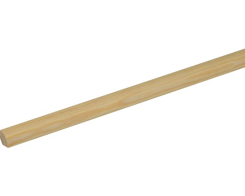 Baguette en quart-de-rond Konsta pin brut 12x12x900 mm Baguette ronde en bois