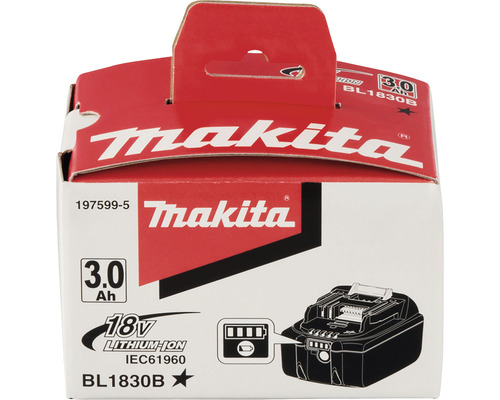 Batterie Makita BL1830B dans sa boîte