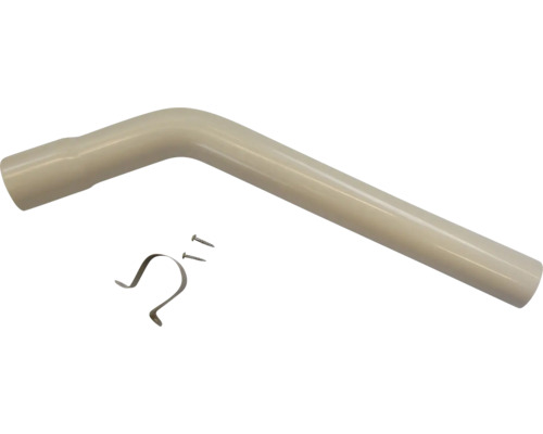 Coude de tuyau d''évacuation avec collier de serrage et vis