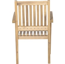 Chaise de jardin en bois vue de derrière