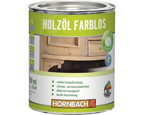Farbloses Holzöl in einer Dose mit 750 ml von Hornbach