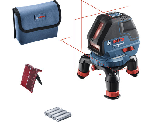 Bosch Professional Linienlaser GLL 3-50 inklusive 4 x Batterie (AA) und Laserzieltafel