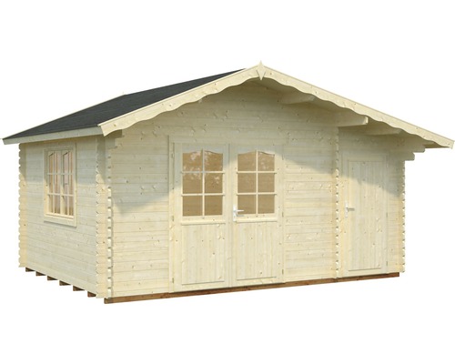 Abri de jardin en bois avec fenêtre et porte double