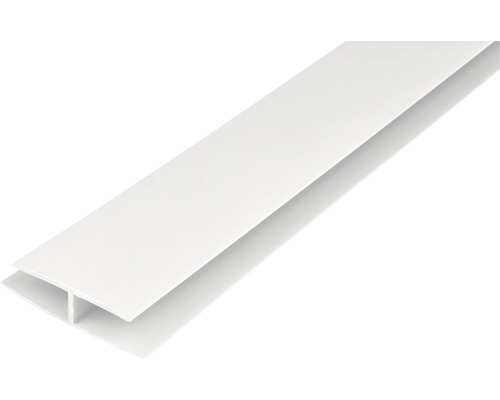 Baguette de liaison en PVC blanc 2700x45x10 mm Profilé en H pour raccorder les panneaux