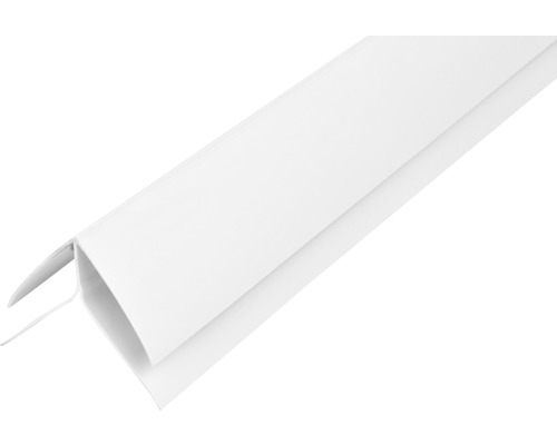 Baguette d'angle en PVC blanc 2700x20x10 mm