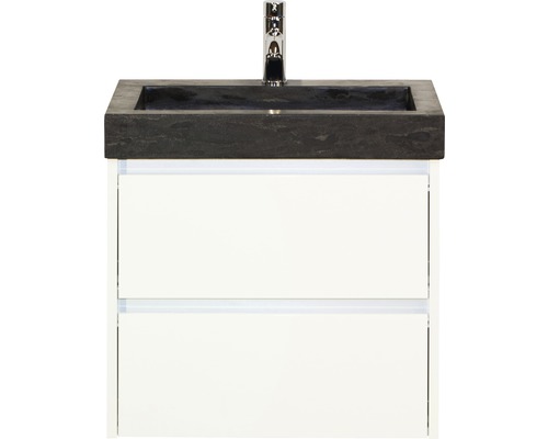 Ensemble de meubles de salle de bains Dante 61x58 cm blanc haute brillance