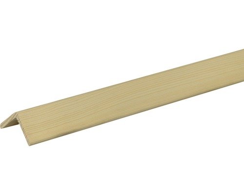 Baguette d'angle épicéa/pin brut 35x35x1000 mm Profilé d''angle en bois