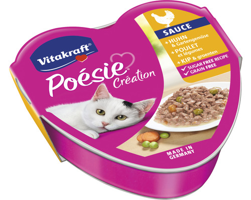 Nourriture pour chats Vitakraft Poésie poulet et légumes du jardin, 85 g