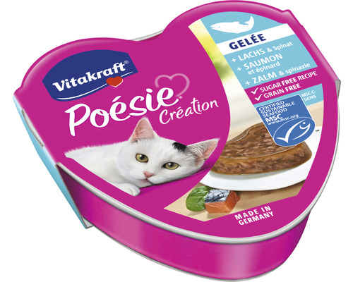Katzenfutter Vitakraft Poésie Lachs & Spinat, 85g
