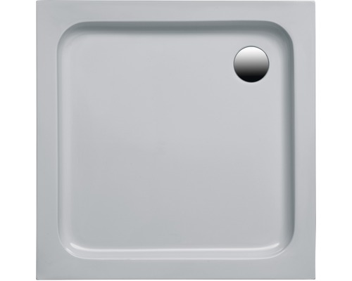 Receveur de douche OTTOFOND Imola 90 x 90 x 6 cm manhattan brillant lisse 940606 Receveur de douche carré avec drain