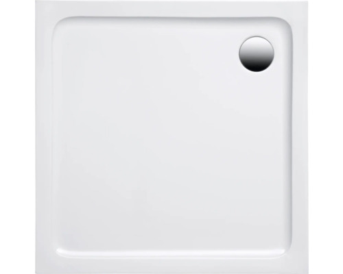 Receveur de douche OTTOFOND Mambu 100 x 100 x 3 cm blanc brillant lisse 901901 Receveur de douche carré avec drain